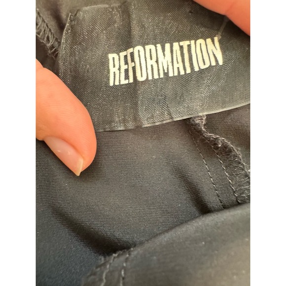 NWOT Reformation Tanya Silk Slip Maxi Dress Black Size XS - Picture 9 of 10